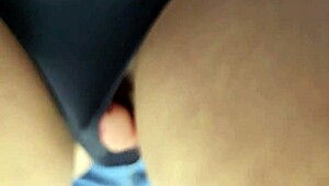 oh man, stranger's big cock slides in her wet panties on crowded bus till he cums inside 😱🚌💦