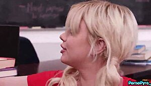 Blonde Heather Honey Takes Double BBC Deepthroat in College Interracial Threesome!