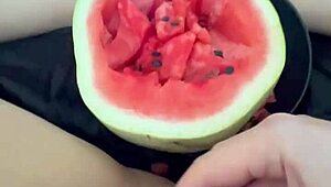 arab teen snowwhite stuffs watermelon in tight pussy for extreme squirting kinky orgasms los angeles