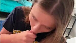 Ava Marina's Tight Dorm Fuck: 18-Year-Old Coed Rides Cock Cowgirl, Doggystyle and Missionary