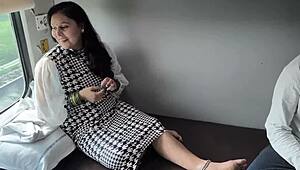 Step-mom pounded doggystyle on train by horny son-in-law!