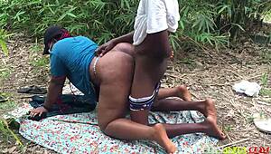 Blonde farm teen bent over doggystyle for wet pussy pounding and outdoor cumshot on big ass