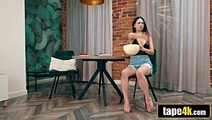 Those Russian lesbian flatmates went from arguing to licking asses and rimjobs in hot girl-on-girl action.