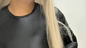 Operated Linda transsexual teases with her rich curves