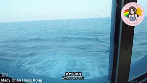 Hong Kong Macy Chan dives into romantic one-on-one cruise marathon gem hunting poses