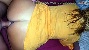 Blonde milf strokes huge cock bigger than husband's with feet and heels