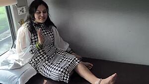 Step-mom pounded doggystyle on train by horny son-in-law!