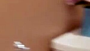 Horny Blonde Milf Stepmom Craves Stepson's Dick. She Sucks It Eagerly Under Steamy Shower Spray