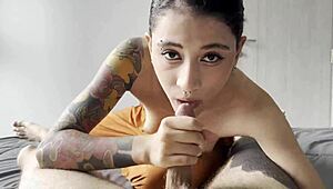 Coworker Blonde Swallows Huge Cum Load In Dorm Blowjob!