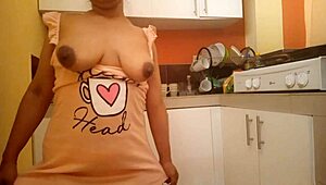 my big ass busty stepmom fingers herself in the kitchen 😈🍑