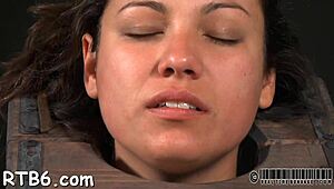 pretty hottie competes in facial game bound and fucked hard 😈💦