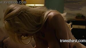 Blonde shemale's perfect curves lead to sensual anal assfucking cheating passion