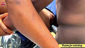 local police ebony slut bends over wet shaved pussy for big black cock instead of arrest