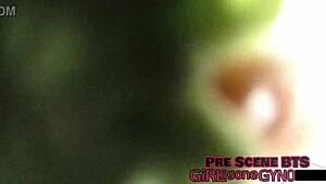 i get so turned on fingering my tight teen pussy during daddy's latex glove exam