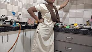 Desi College Girl Reunites Intimately with Stepbrother in Kitchen