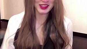 i'm... watchin this cute japanese shemale in crossdress masturbate her ass then fuck deep on cam