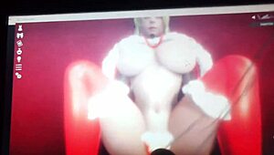 Christmas Lesbian Orgy Features Milk Spraying Group Tit Play Frenzy