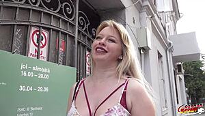 German Scout Curvy Anna Lynx Picked Up for Deep Casting Fuck and Cumshot