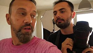 Amateur German milf brunette teases big cock handjob rides cowgirl doggystyle bent over