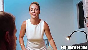 POV milf mommy Laura Bentley craves cock in Basic Milf-stinct parody