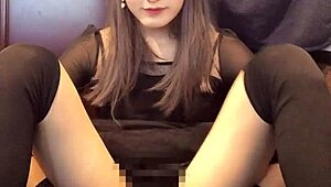 Gal Beauty Trap Femboy Jerks Cock In Solo Masturbation