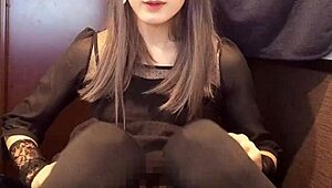 Gal Beauty Trap Femboy Jerks Cock In Solo Masturbation