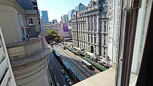 holdin my gf tight on buenos aires balcony fuckin her wet pussy real orgasm 😍💦