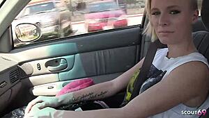Petite Blonde Short Hair Teen Chats Pickup with Older Guy