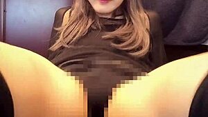 Gal Beauty Trap Femboy Jerks Cock In Solo Masturbation