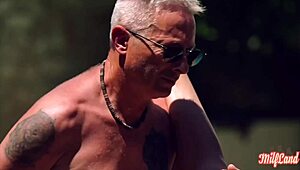 french brunette milf samantha unleashes her sexy big tits ass in hard slut fuck