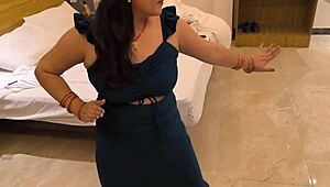 desi stepmom sucks and fucks stepson monster cock bent over doggystyle with dirty talk natural tits