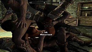 Kiana's breaking all the rules getting punished hard in the garage jail game