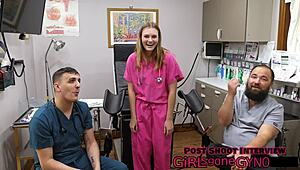 i get so turned on fingering my tight teen pussy during daddy's latex glove exam