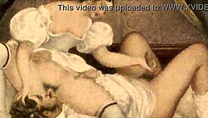 Vintage erotic illustrations tease antique fantasies