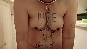 french slave bound outdoor with piss and belt discipline in 2024
