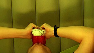 giant wolf's rough tongue invades college guy's deepthroat mouth hole hard