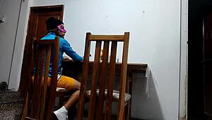 sheikhs buddy bends sexy waitress over table for dirty restaurant fuck