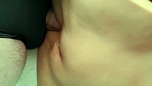 shaved fuck doll's big pussy ass takes double pounding to cum