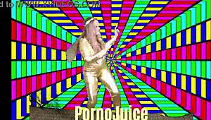 Titties Bouncing Wild as Victoria Peaks Dances Disco with Boobs Out!