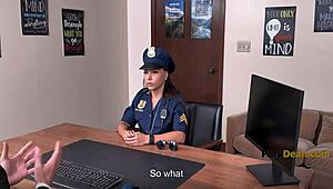 cop brandy salazar gets reality check fucked hard at work by jason sarcinelli on desk with tan lines
