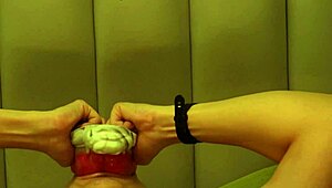 giant wolf's rough tongue invades college guy's deepthroat mouth hole hard