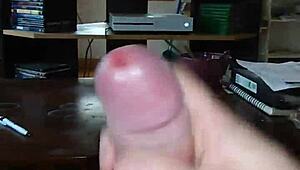 hand glides teasingly over cock to tranny porn climax