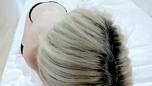 amateur 18-year-old teen rides cock pov with handjob blowjob leading to facial cumshot in hd