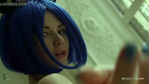 Sexy curvy Chinese babe Bu Feiyan dirty talks JOI contest licking her big ass pussy