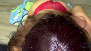 huge ass stepdaughter catches pervy stepdad jerking to her pics and sucks his monster cock till throat full of cum