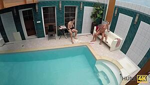 hunt4k old guy picks up teen for pool fingering blowjob and raw sex