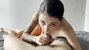 Coworker Blonde Swallows Huge Cum Load In Dorm Blowjob!