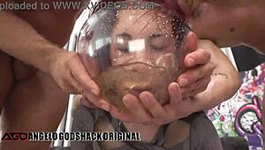 new babe shana grimoire's rough gangbang anal fisting double vaginal piss swallow