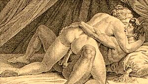 Vintage erotic illustrations tease antique fantasies