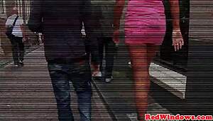 amsterdam hookers share tourist cock in threesome